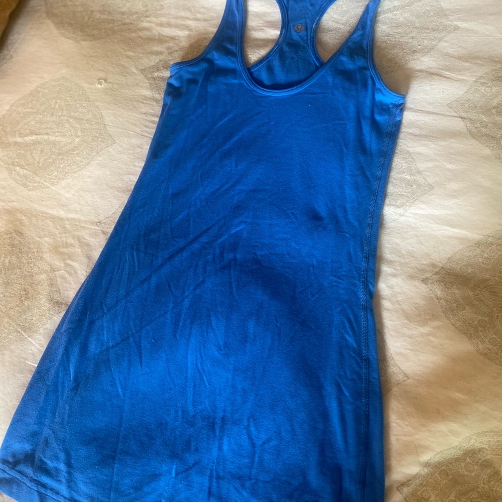 Lululemon Blue Racerback Long Tank Top